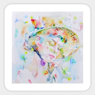 AUDREY HEPBURN watercolor portrait .2 Sticker